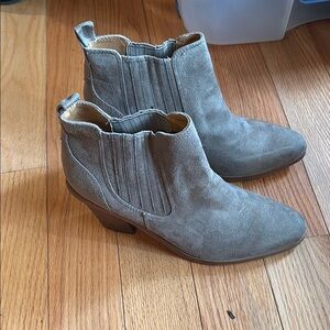 Nine West Gray Ankle Booties with Suede Finish